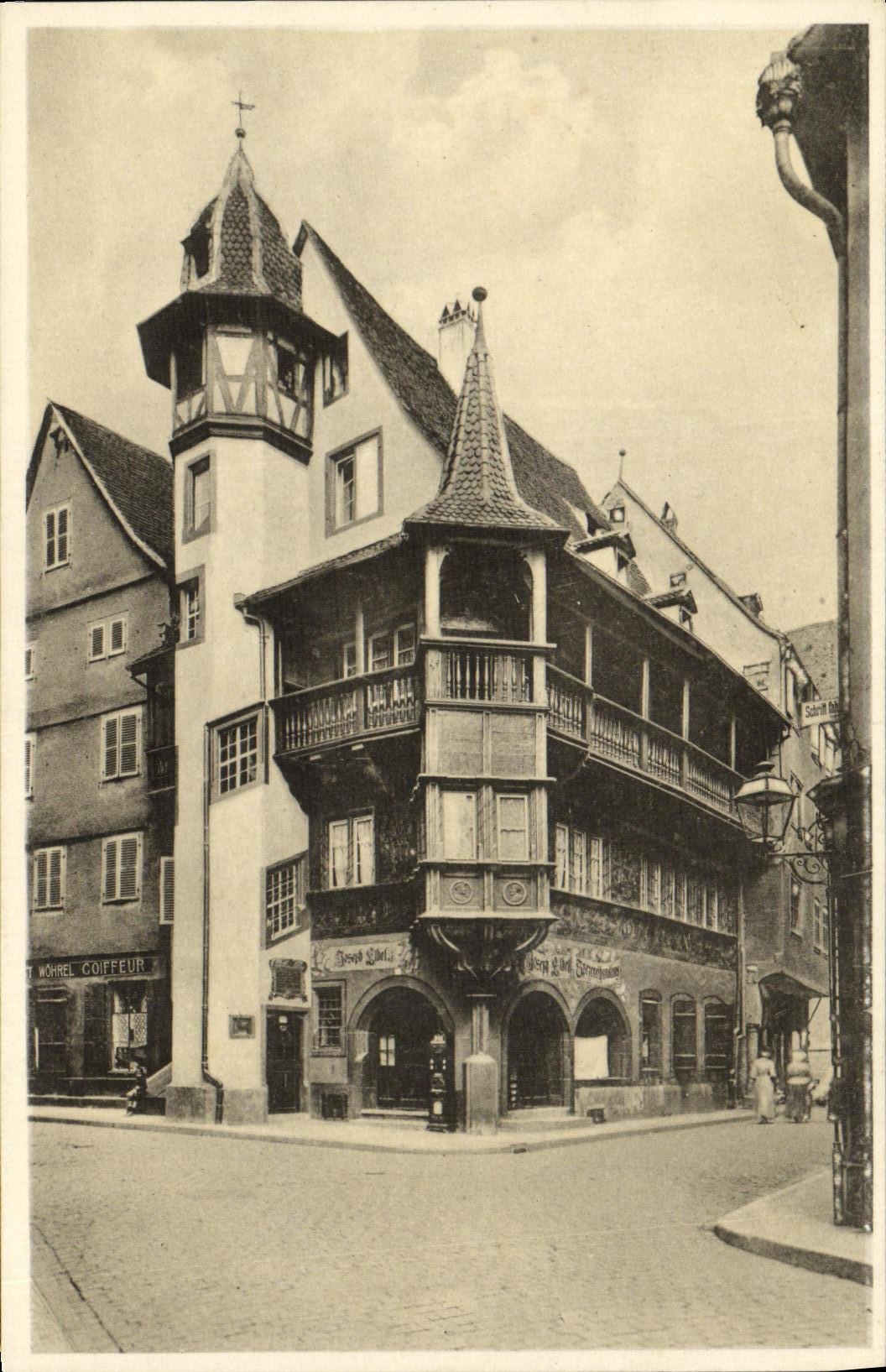 Casa de Colmar Pfisterhaus Pfister de la POSTAL de la VENDIMIA