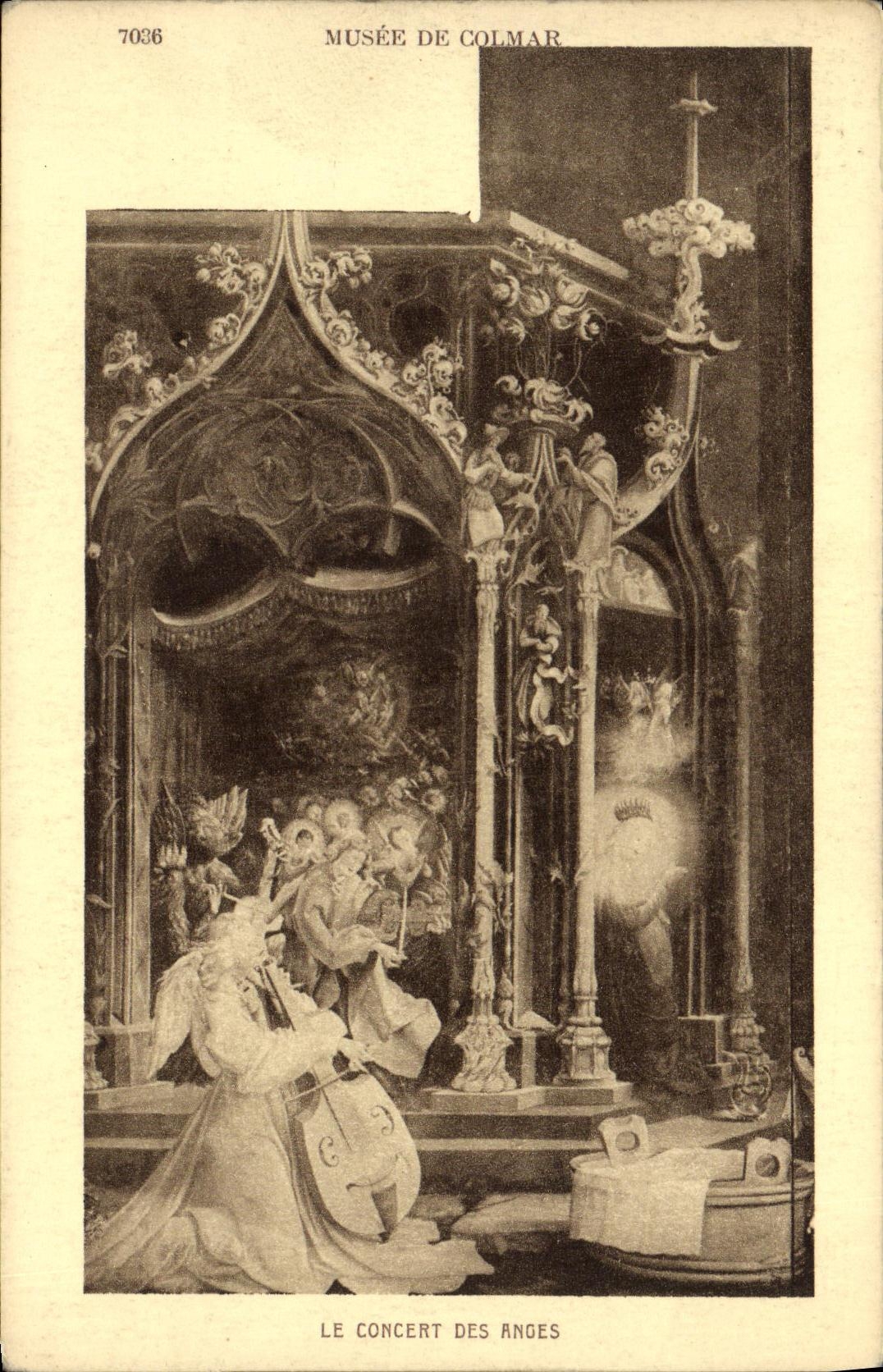 POSTAL Colmar de la VENDIMIA el concierto de los angeles