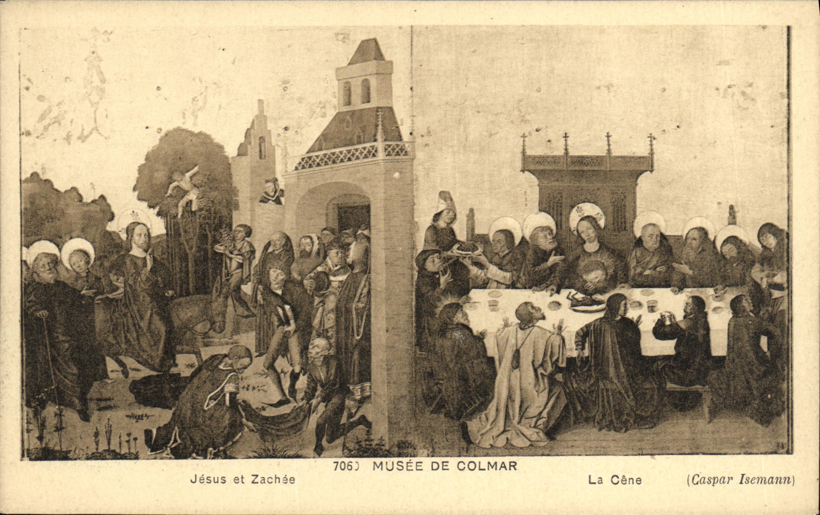 Museo Jesús y Zachee Cene Caspar Isemann de Colmar de la POSTAL de la VENDIMIA