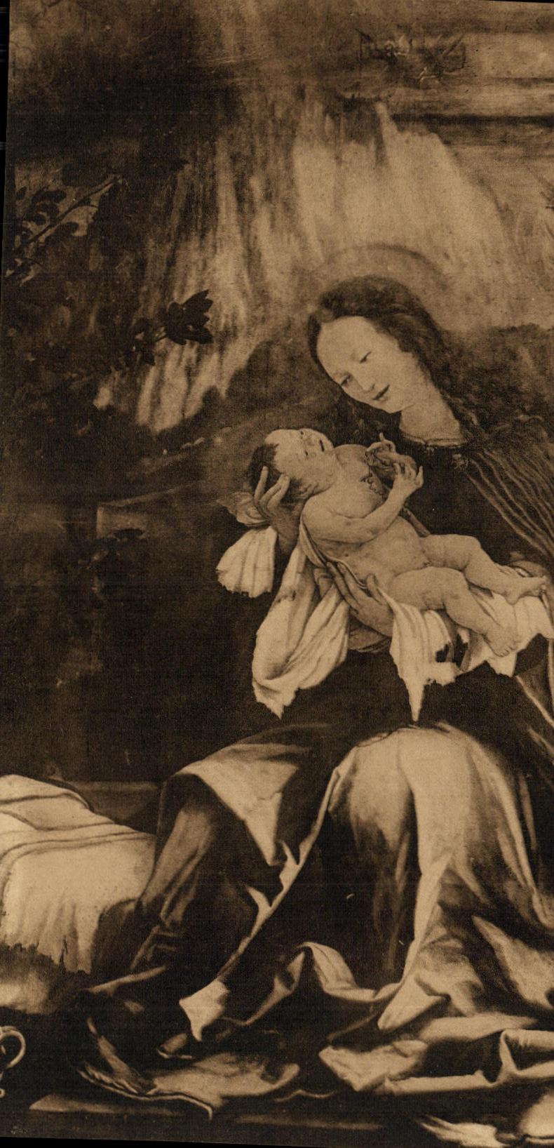 Natividad de Colmar de la POSTAL de la VENDIMIA del Jesucristo Matias Grunewald