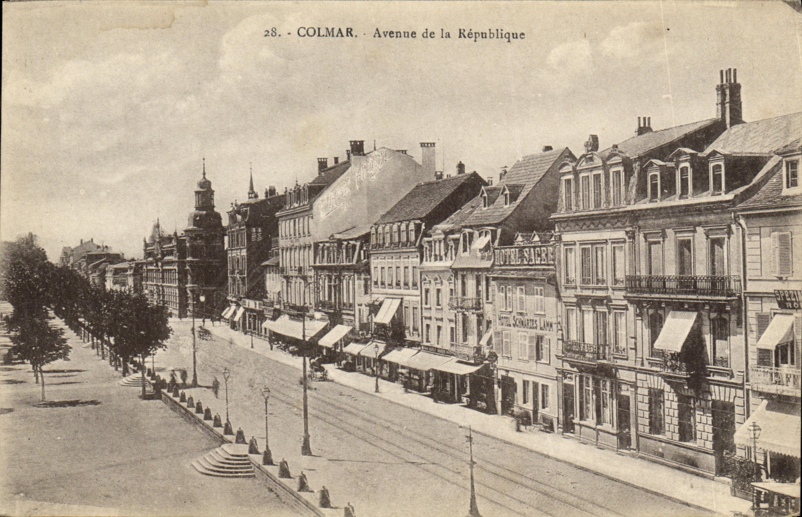Avenida de Colmar de la POSTAL de la VENDIMIA de la república
