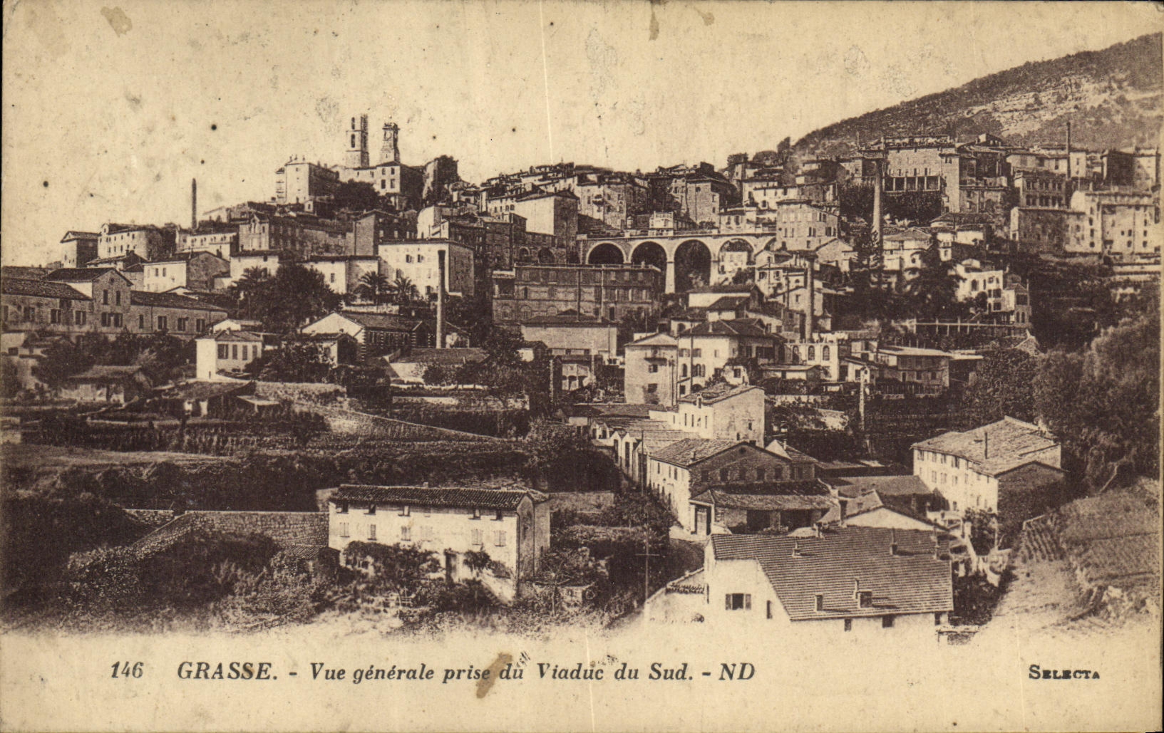 Viaducto tomado vision grasa de la POSTAL de la VENDIMIA del sur