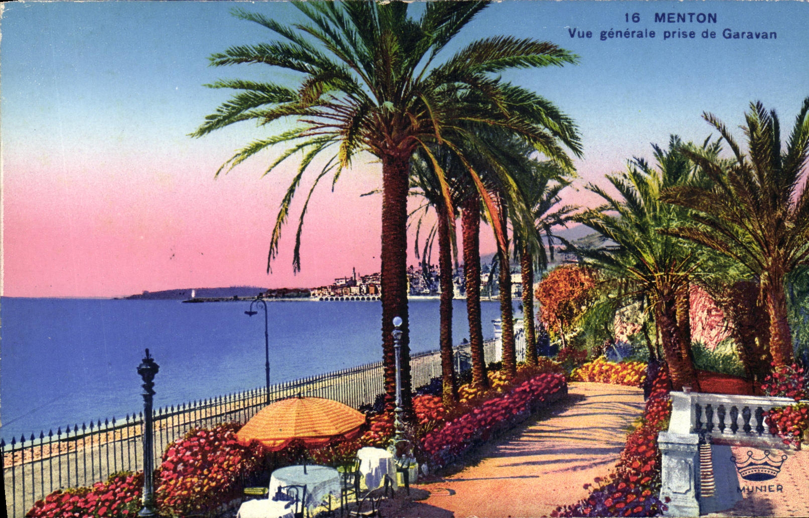 CPA Menton Vue generale prise de Garavan