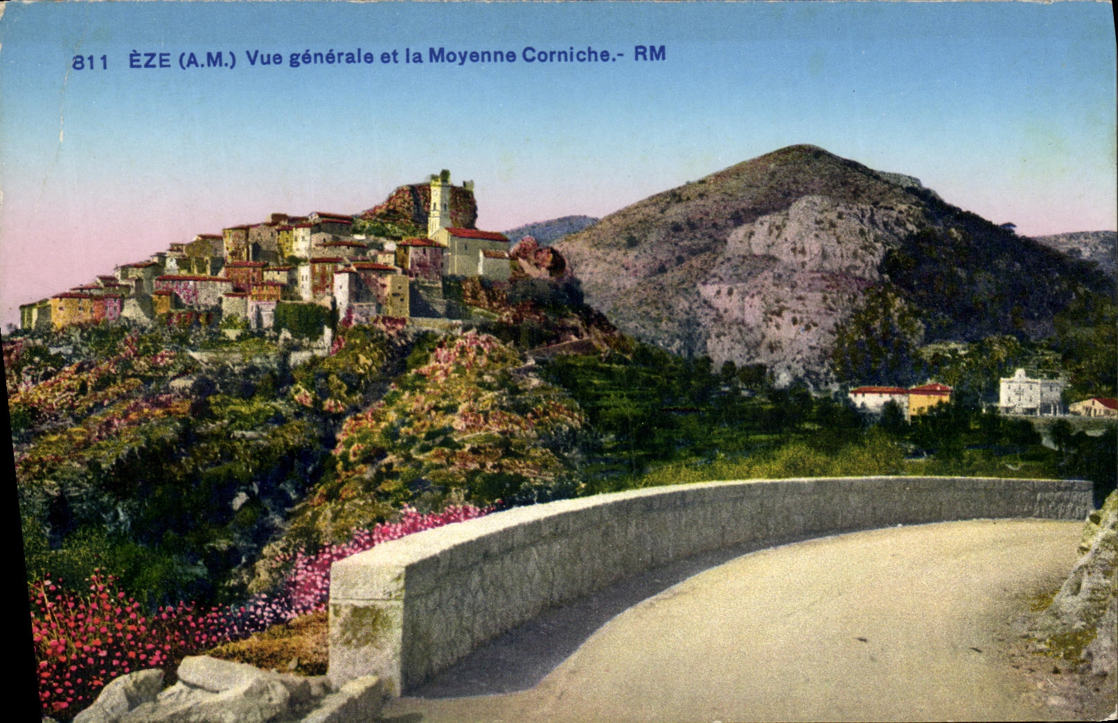 CPA Eze Vue generale et la Moyenne Corniche