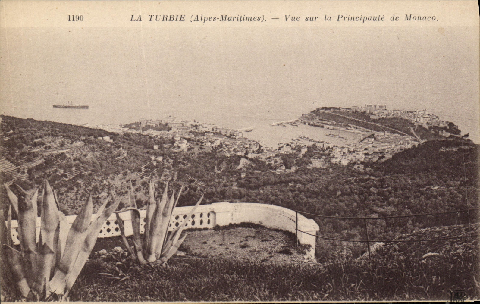 CPA La Turbie Vue sur la Principaute de Monaco