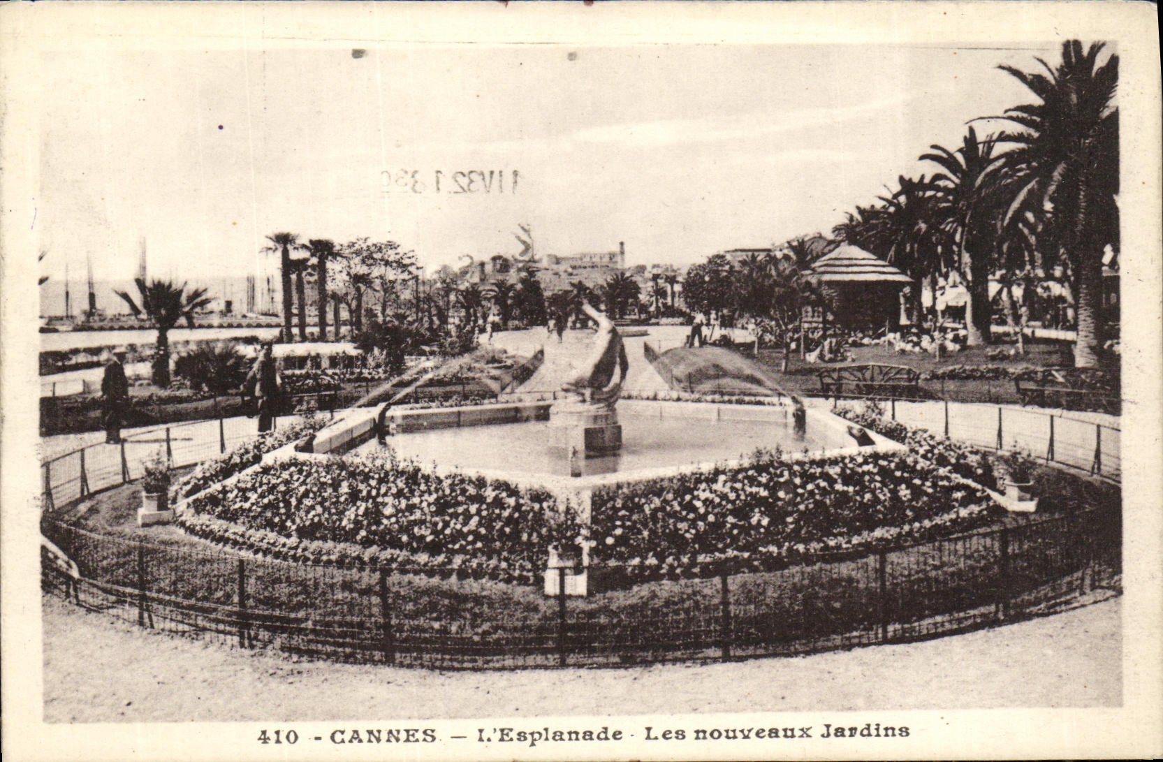 VINTAGE POSTCARD Cannes L Esplanade new Gardens