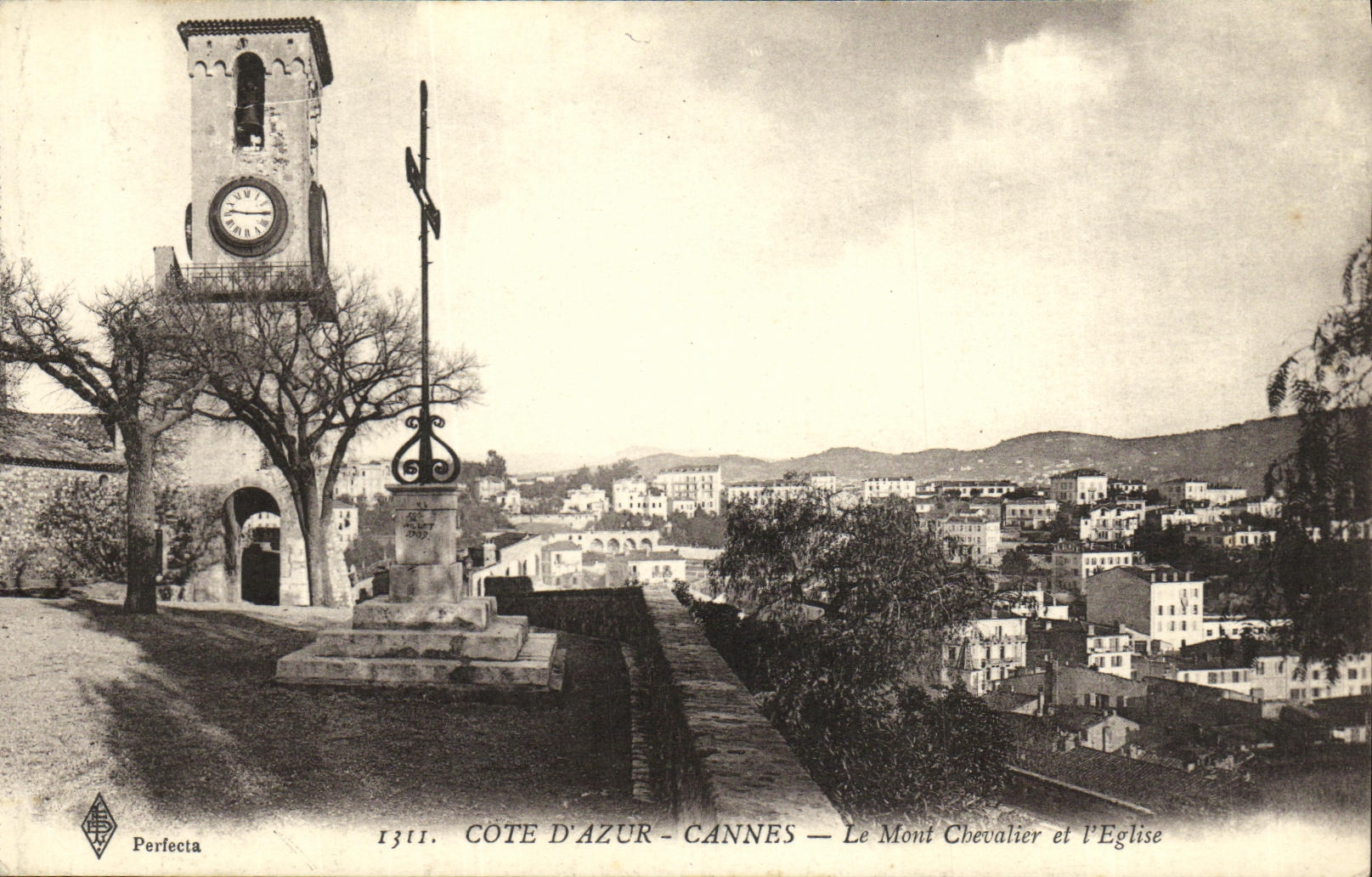 VINTAGE POSTCARD Dimension D Cannes Azure the Mount Knight and L Church