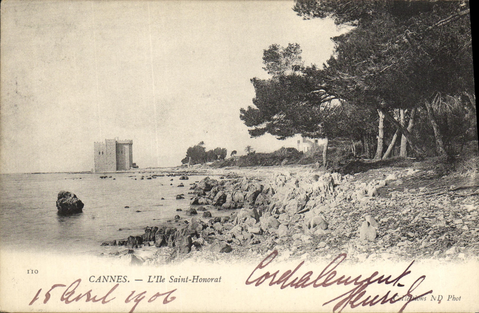 VINTAGE POSTCARD Cannes L the Honorat Saint