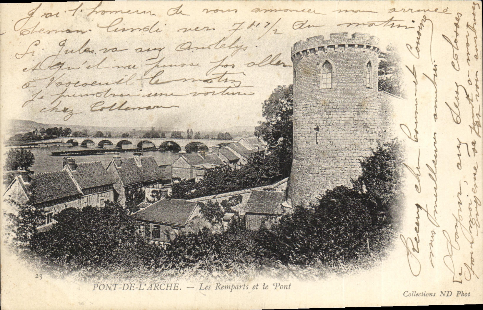 VINTAGE POSTCARD Bridge of L Arch Walls and the Bridge