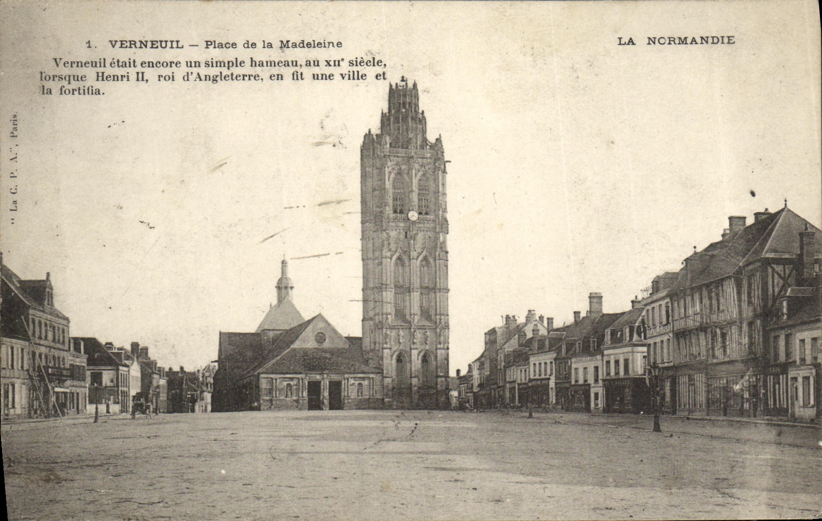CPA Verneuil Place de la Madeleine