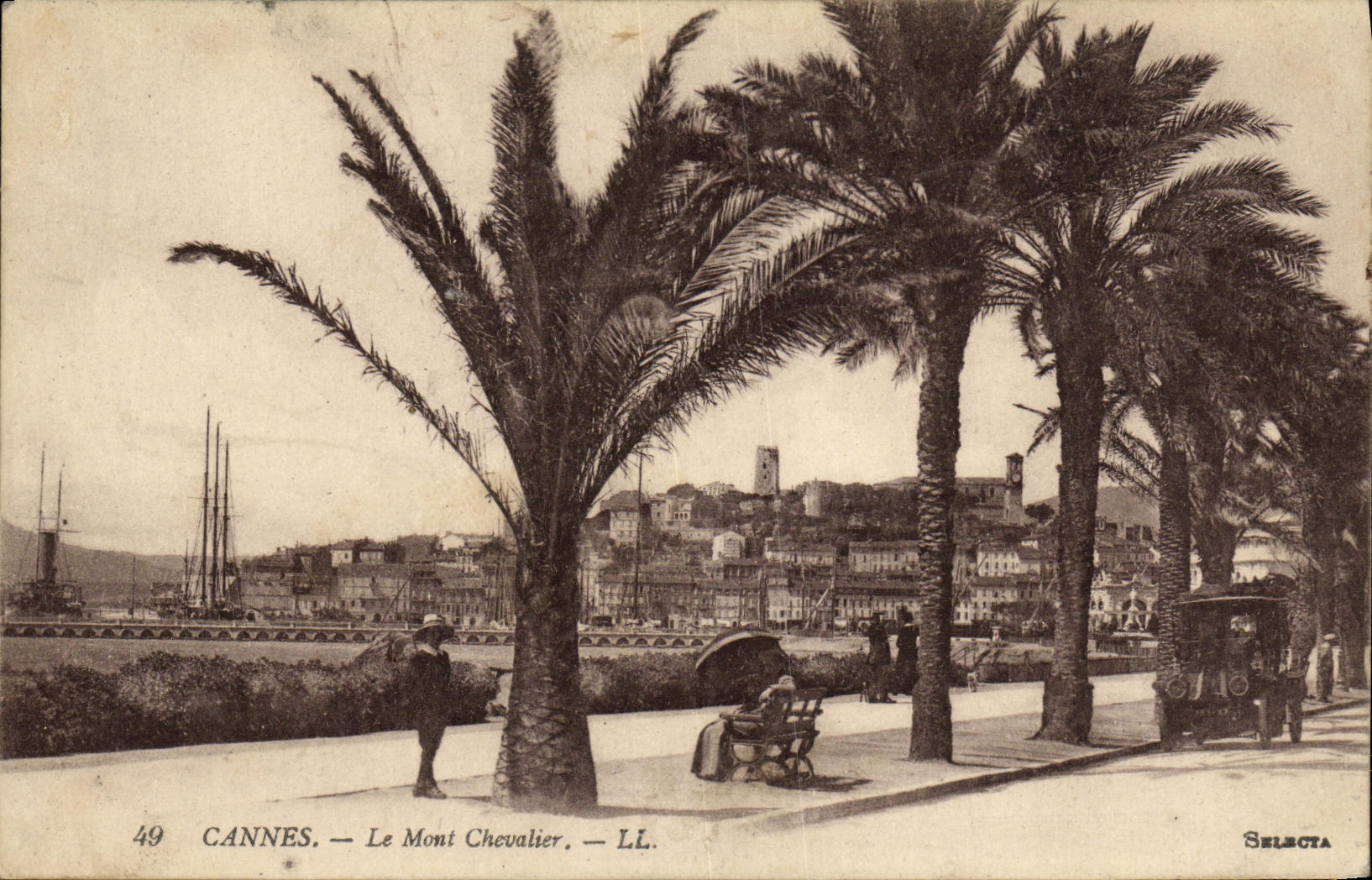 VINTAGE POSTCARD Cannes the automobile Mount Knight