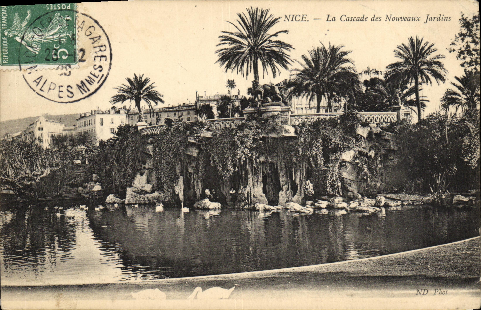 CPA Nice La Cascade des Nouveaux Jardins