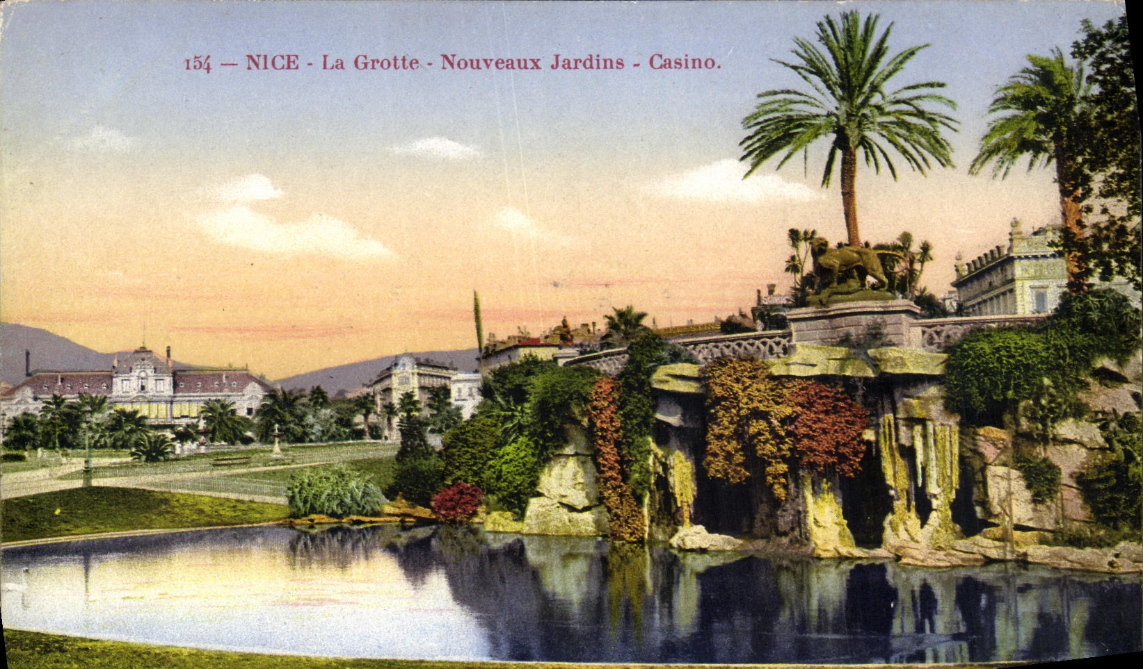CPA Nice La Grotte Nouveaux Jardins Casino