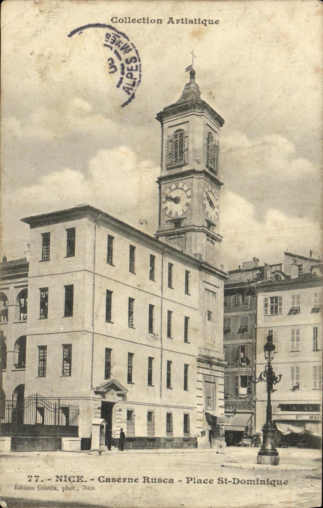 CPA Nice Caserne Rusca Place St Dominique