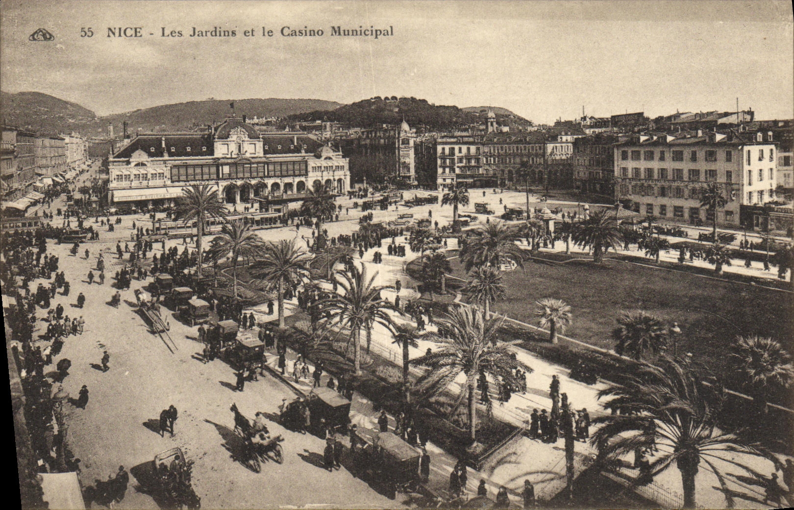 CPA Nice Les Jardins et le Casino Municipal