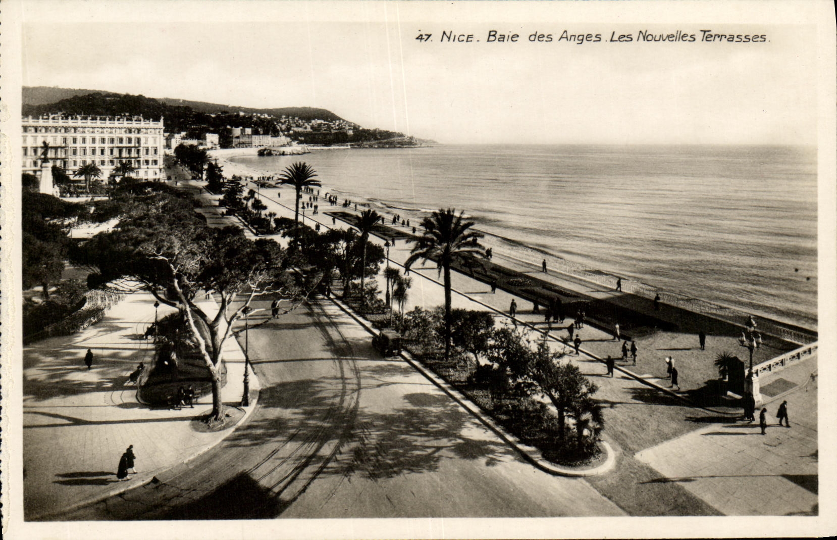VINTAGE POSTCARD Nice Bay of the Angels New Terraces