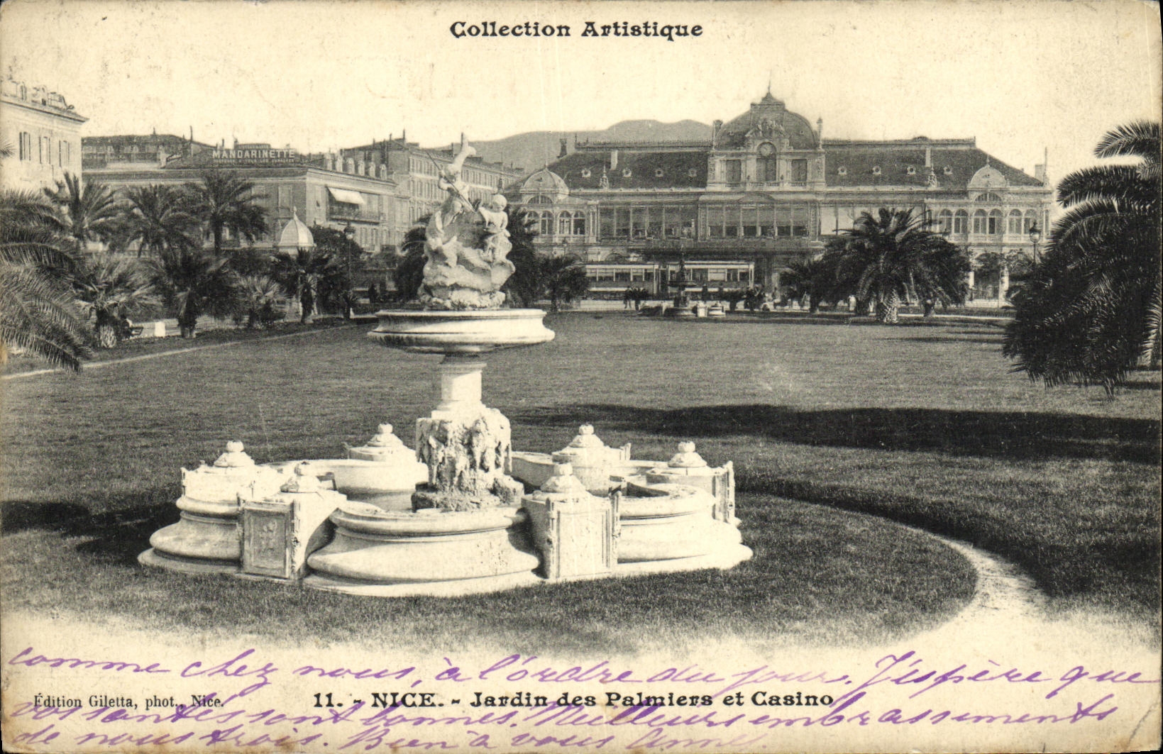 CPA Nice Jardin des Palmiers et Casino