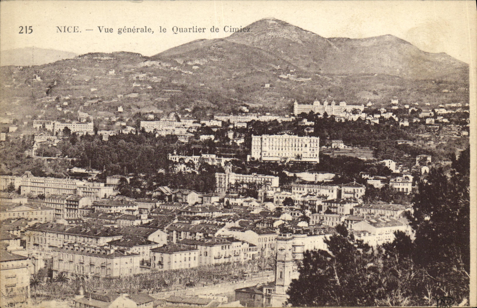 POSTAL Niza View Quarlier de Cimiez de la VENDIMIA