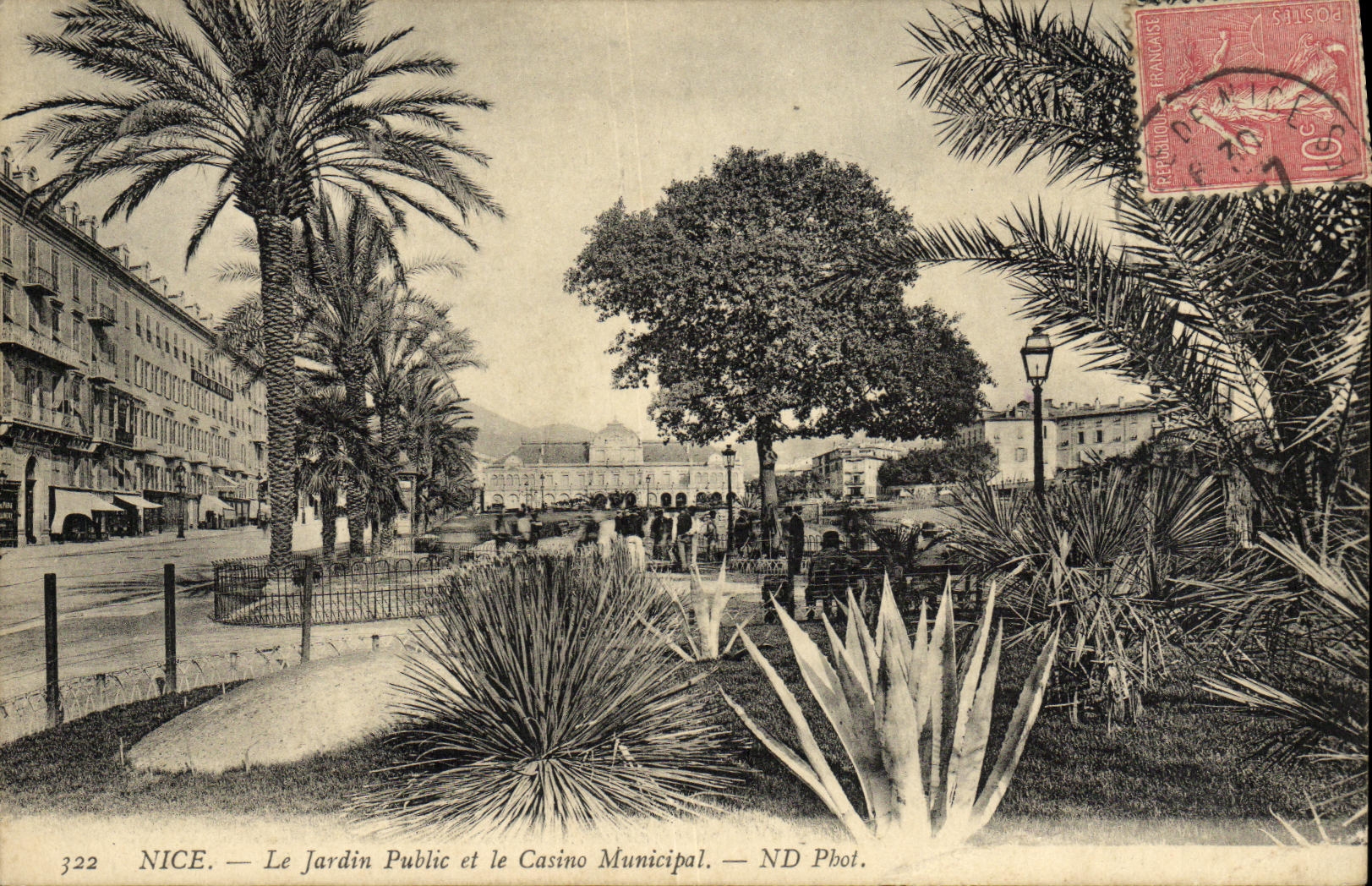 CPA Nice Le Jardin Public et le Casino Municipal