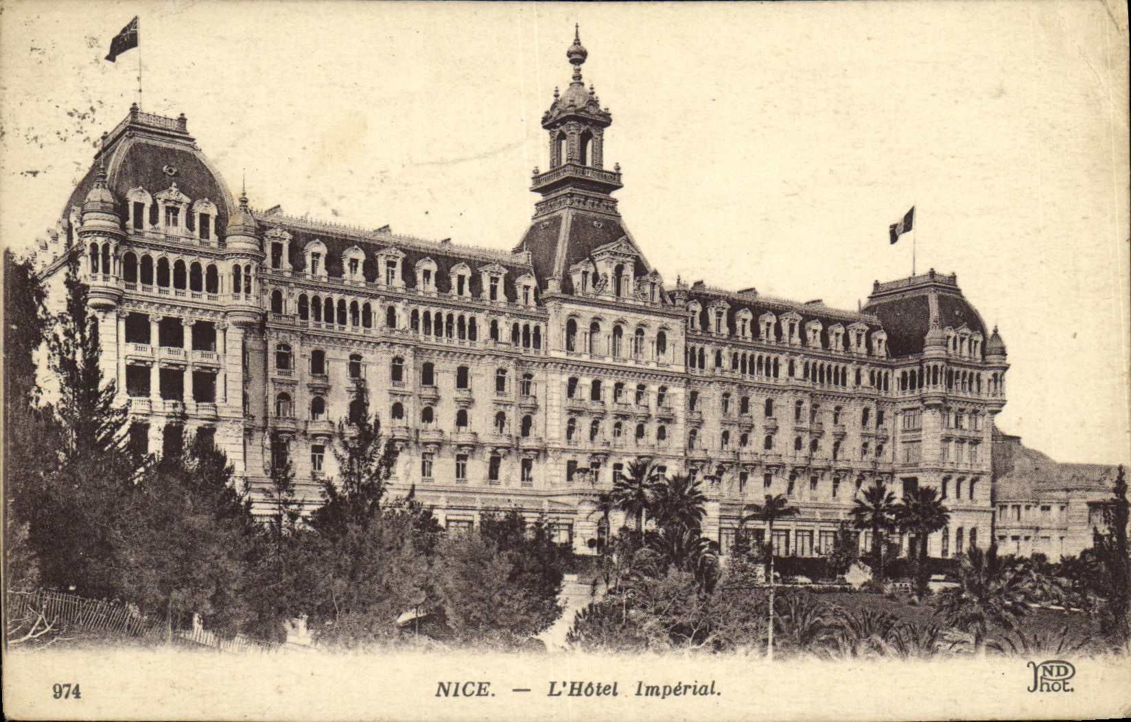 VINTAGE POSTCARD Nice L Imperial Hotel