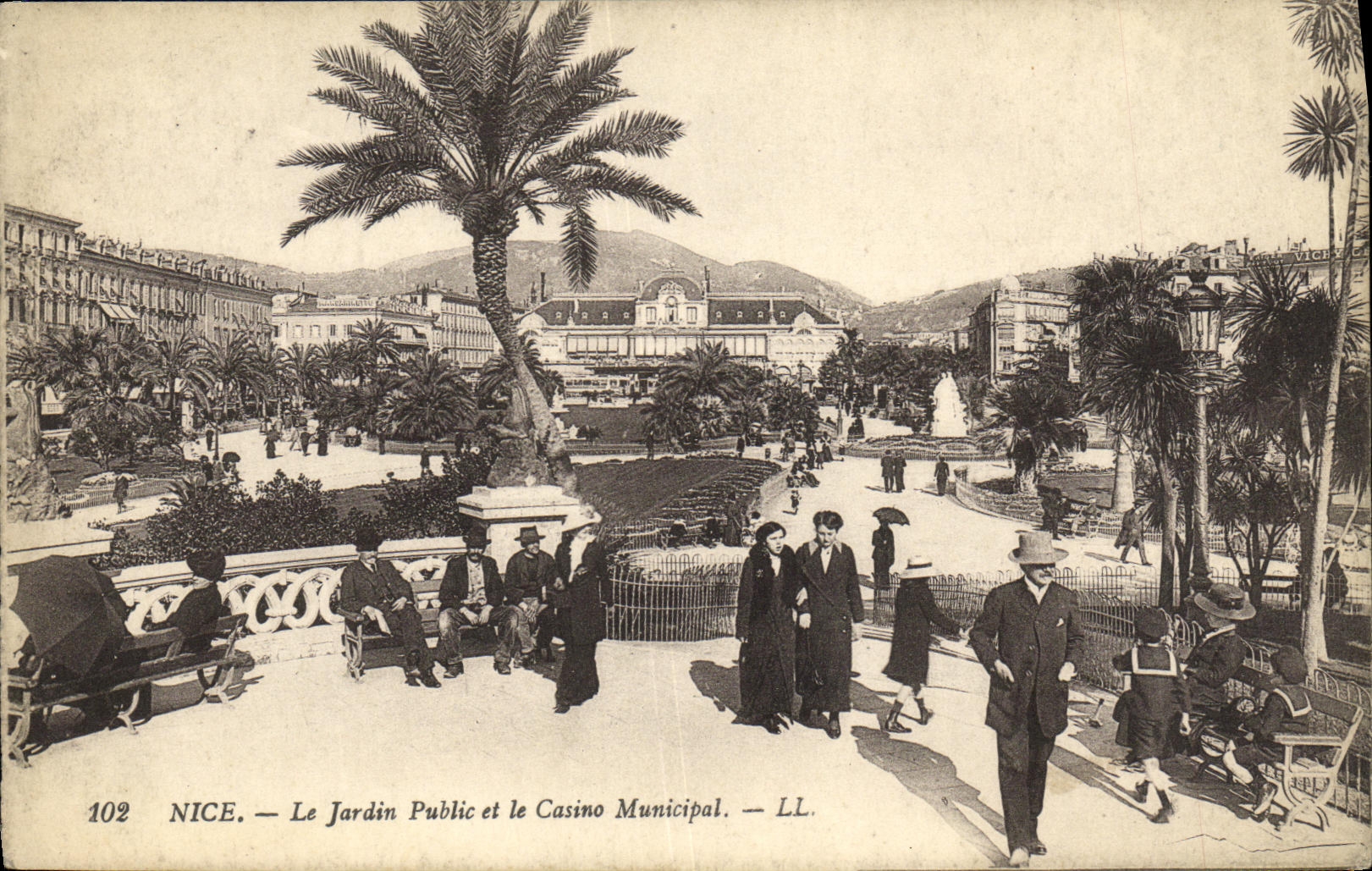 CPA Nice La Jardin Public et le Casino Municipal