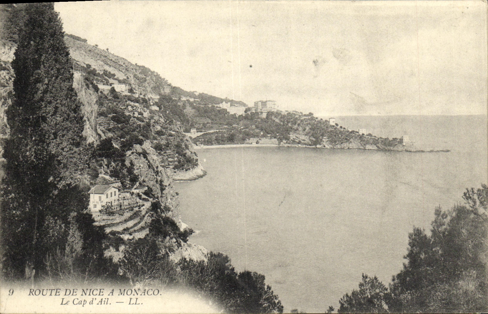 VINTAGE POSTCARD Nice Road Of Monaco