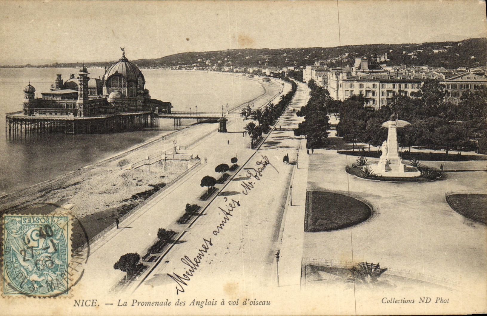 VINTAGE POSTCARD Nice the Walk of the English has Vol D Oiseau