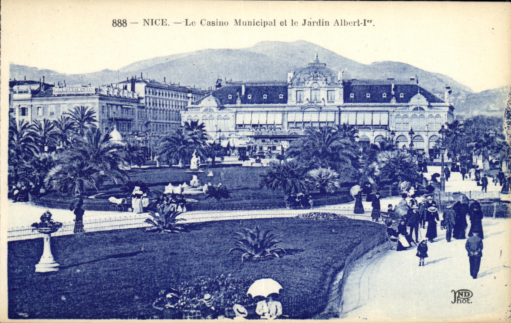 CPA Nice Le Casino Municipal et le Jardin AIbert 1er