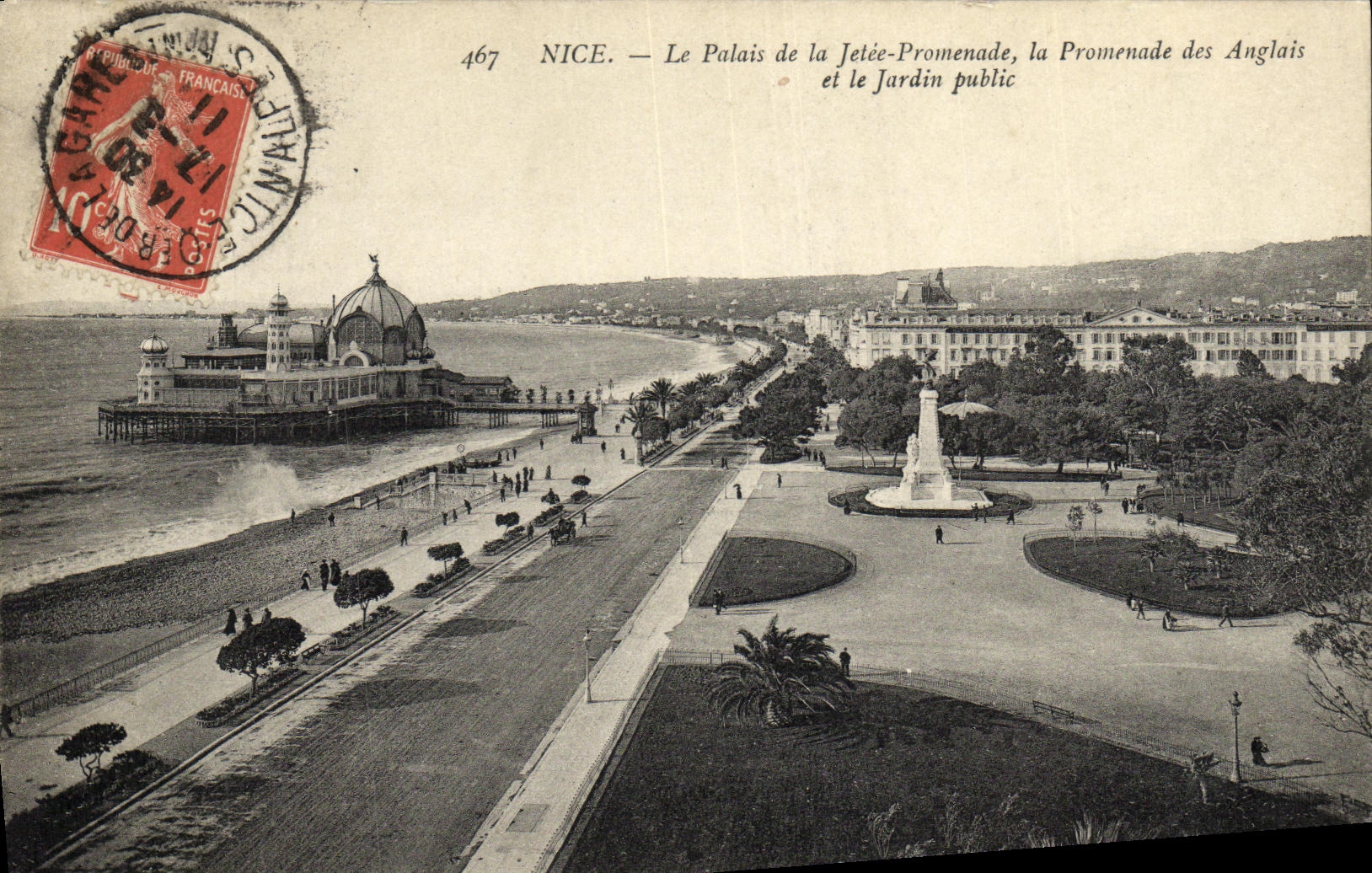 VINTAGE POSTCARD Nice the Palate of the Walk the Walk of the English