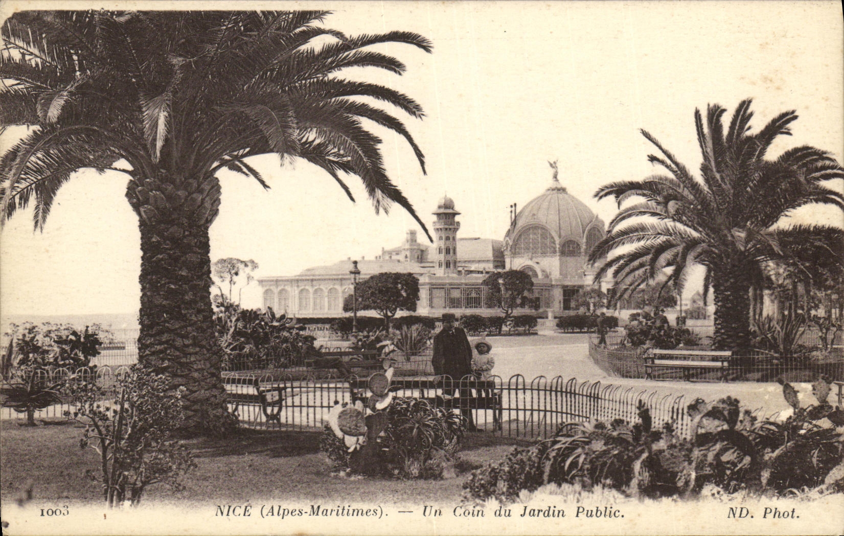 CPA Nice Un Coin de Jardin Public