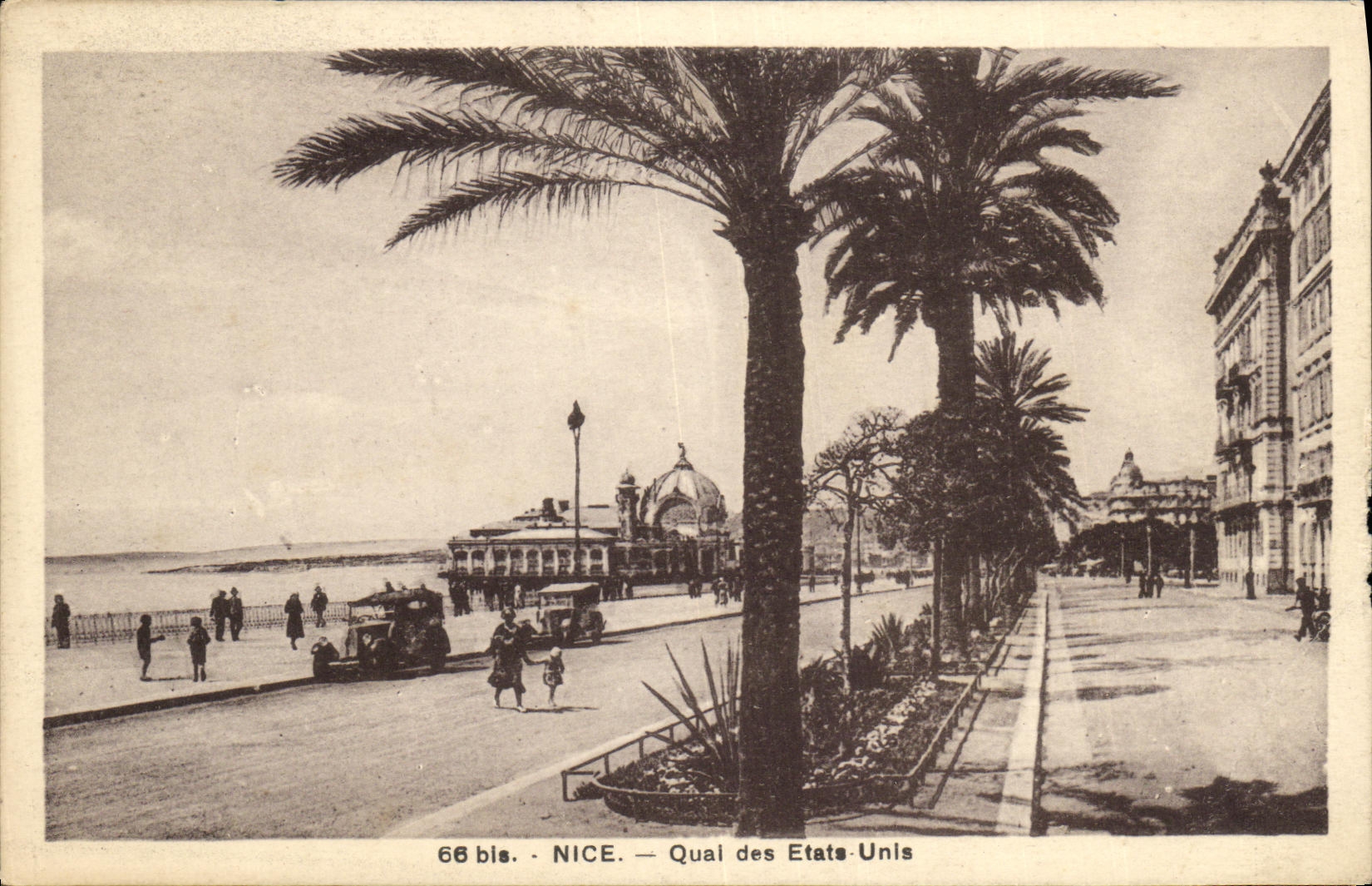 VINTAGE POSTCARD Nice Quay of Etate Plain