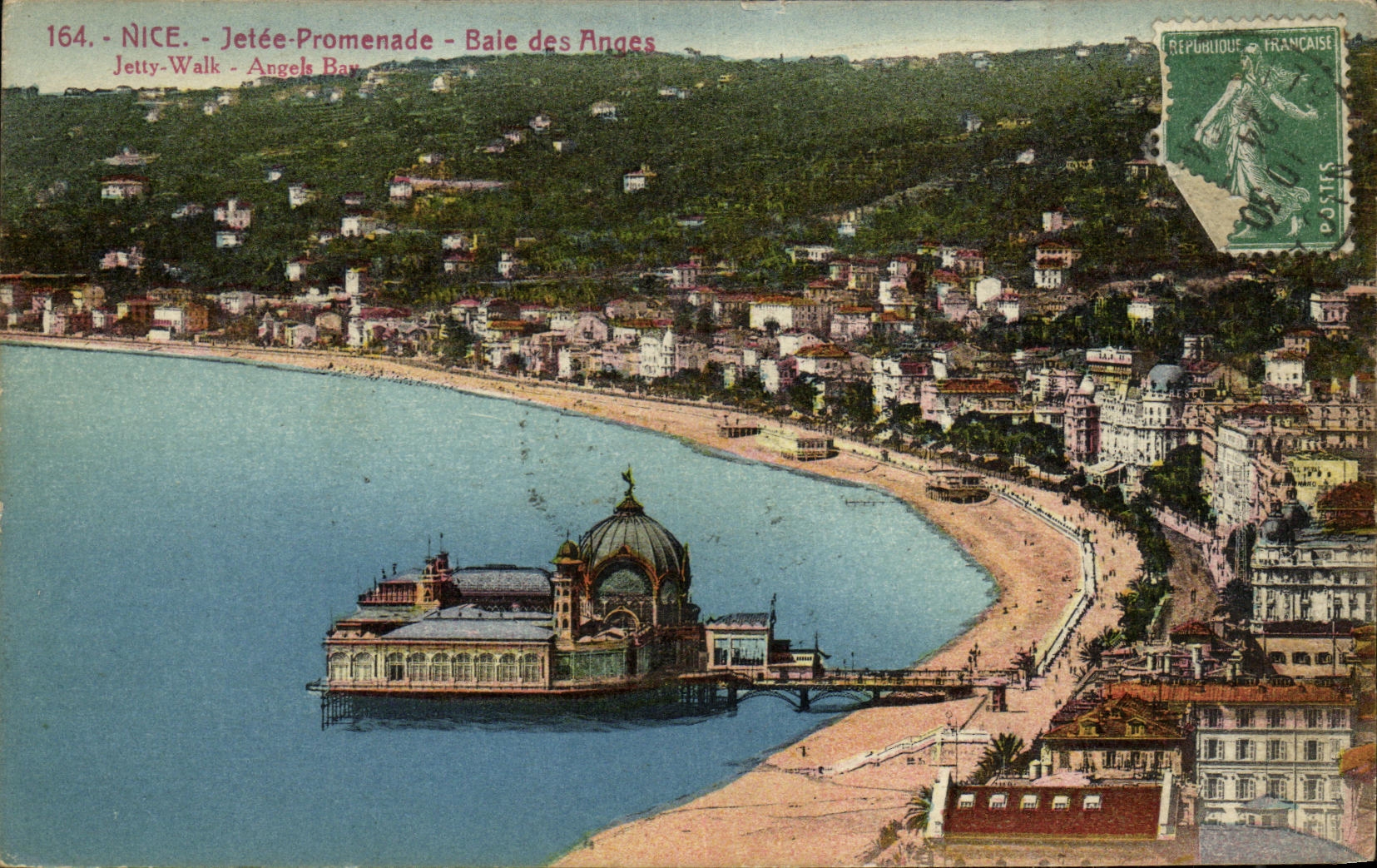 Bahia lanzada POSTAL de la caminata de la VENDIMIA Niza de los angeles