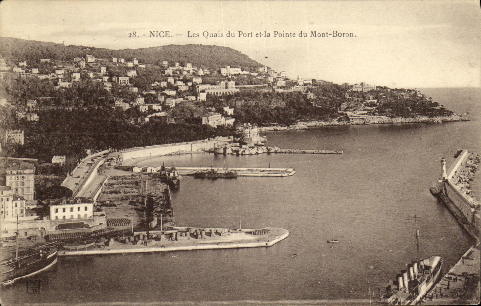 POSTAL Niza Quay de la VENDIMIA del puerto y el punto de mi boro