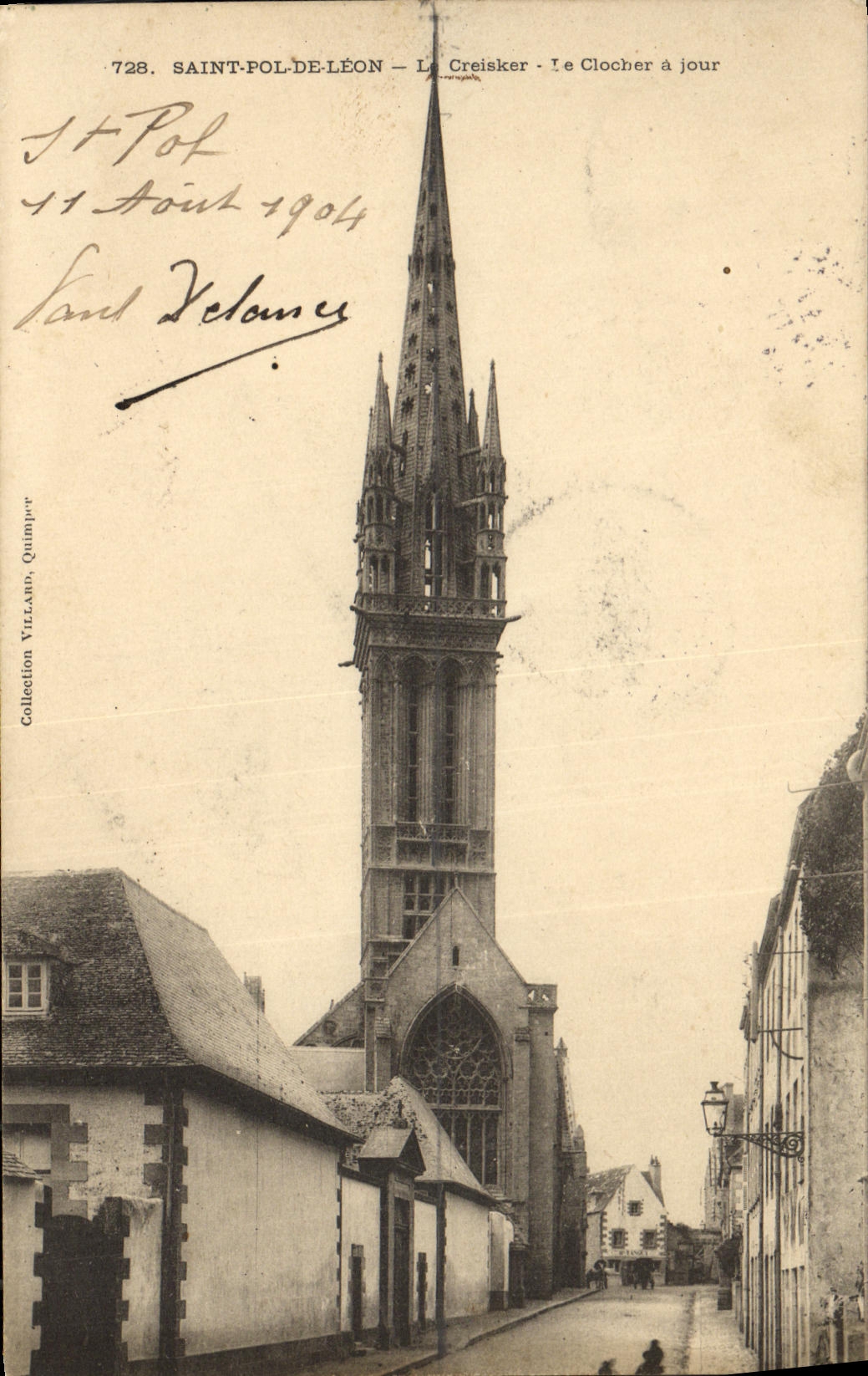 VINTAGE POSTCARD Holy pol  Leon Creisker the up to date Bell tower