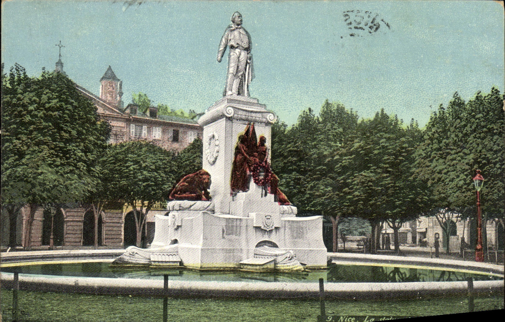 CPA Nice La statue de Garibaldi