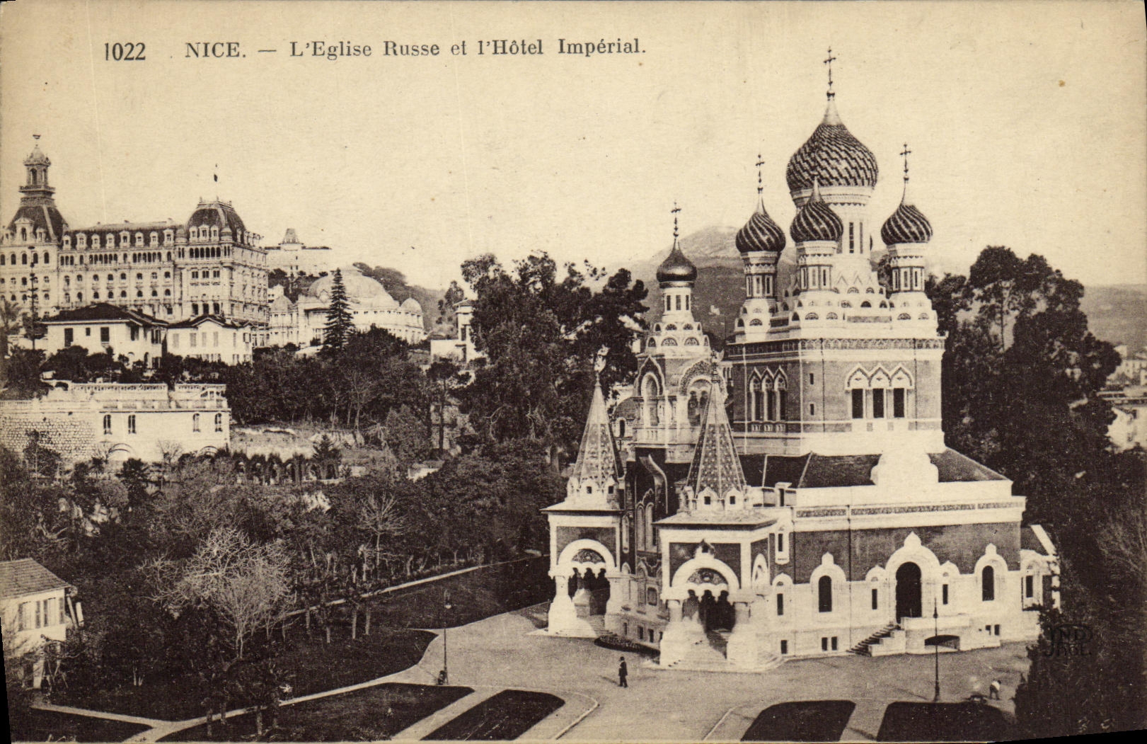 CPA Nice L Eglise Russe et L Hotel Imperial Russie Russia