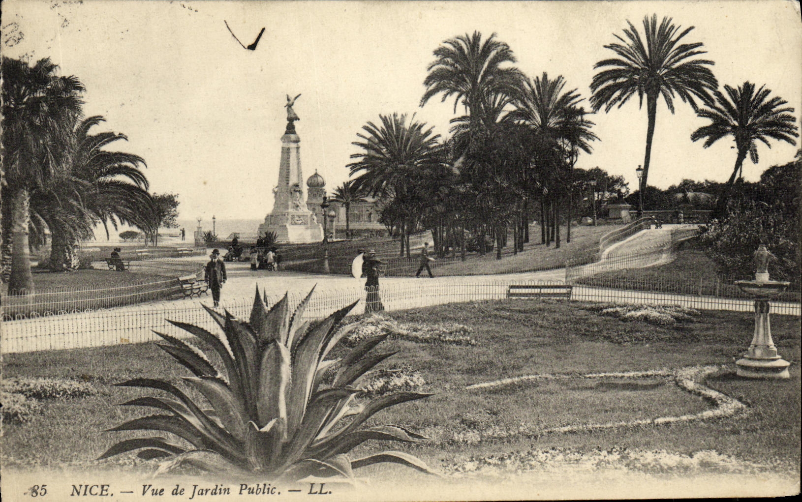 CPA Nice Vue de Jardin Public