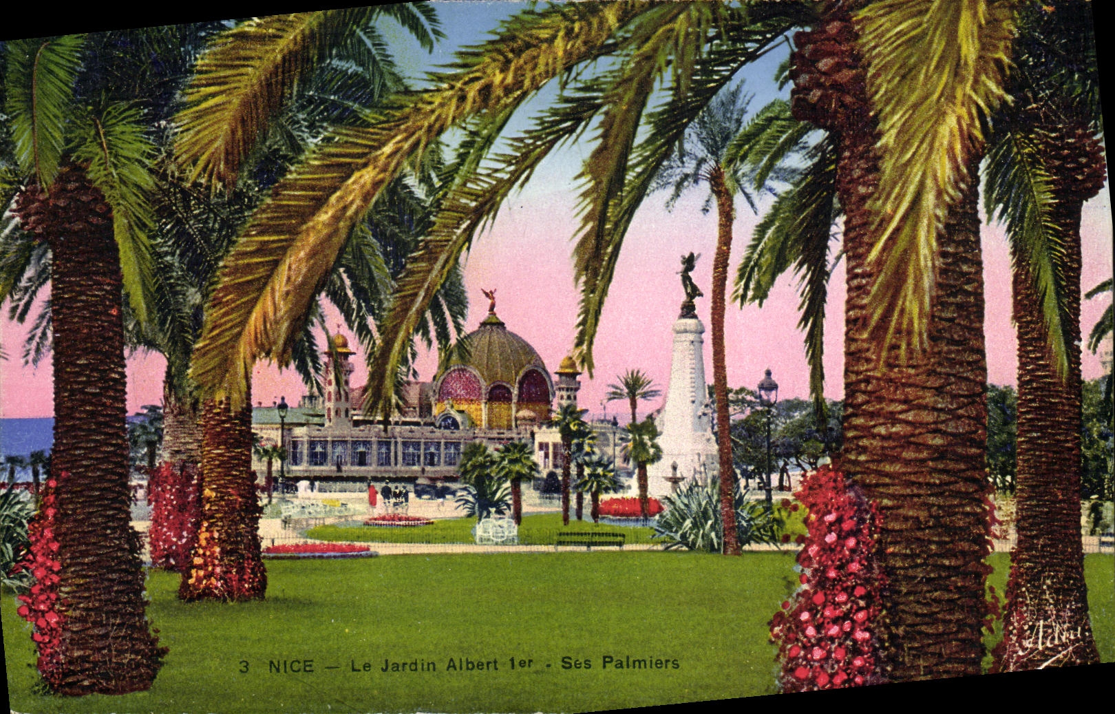 CPA Nice Le Jardin Albert 1er Palmiers
