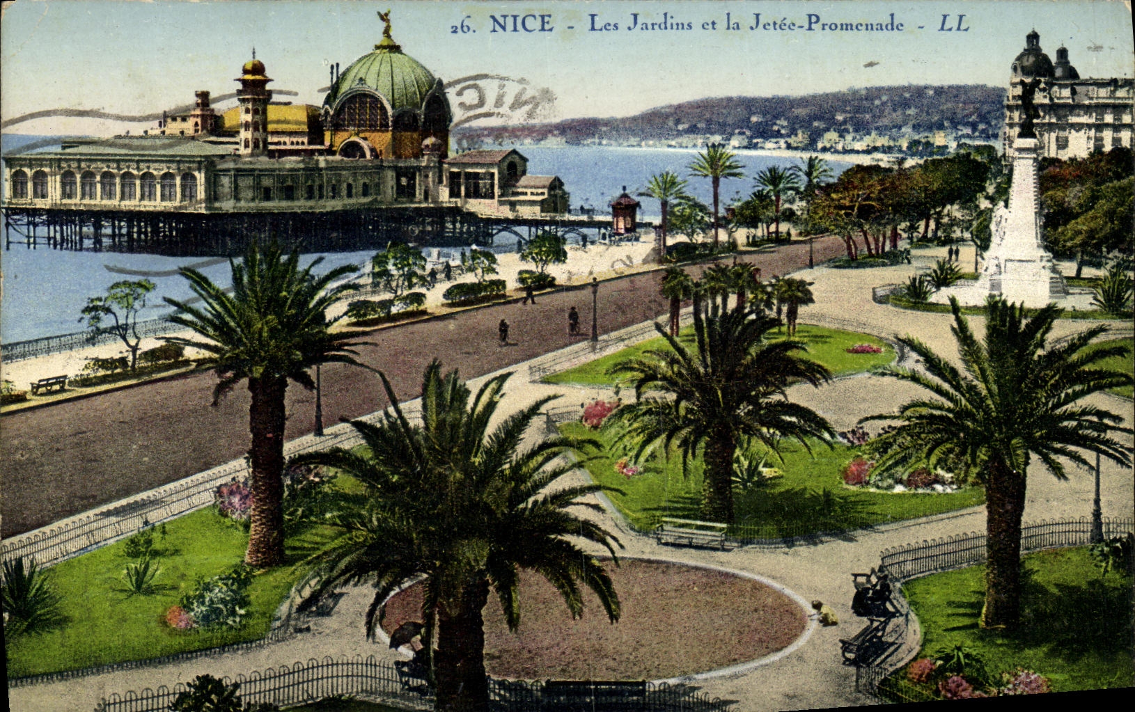 CPA Nice Les Jardins et la Jette Promenade