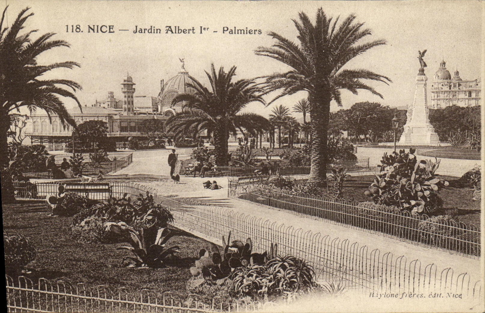 CPA Nice Jardin Albert 1er Palmiers