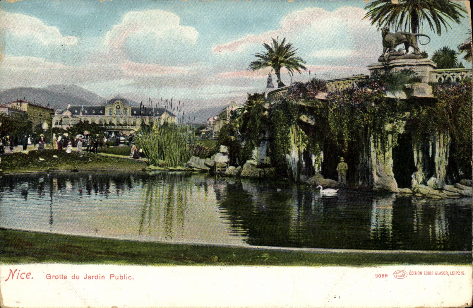 CPA Nice Grotte du Jardin Public