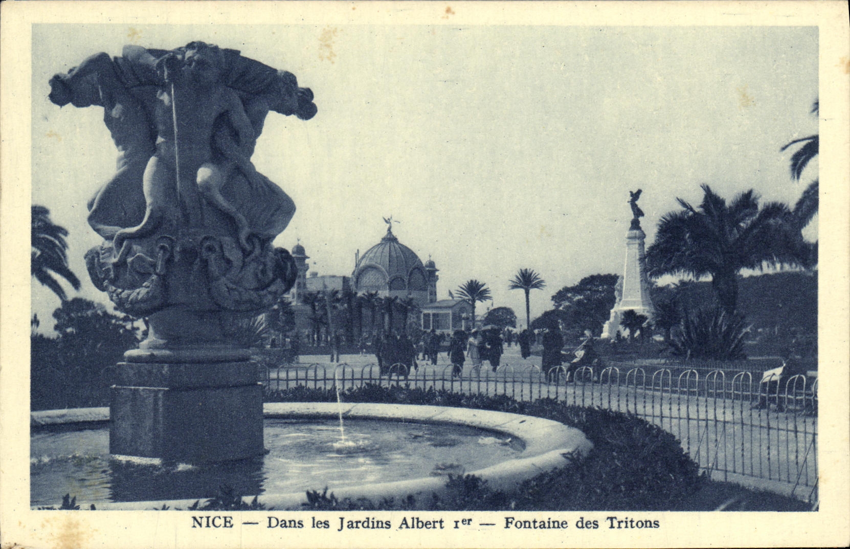 CPA Nice Dans les Jardins Albert 1er Fontaine des Tritons