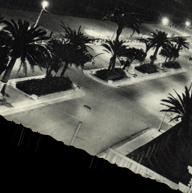 CPA Nice la Nuit La Baie des Anges