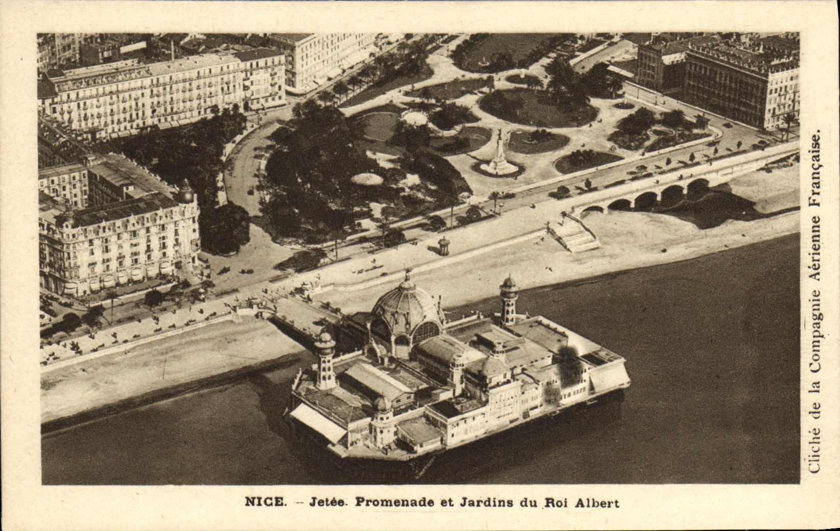 VINTAGE POSTCARD Thrown Nice Walk and Gardens of King Albert