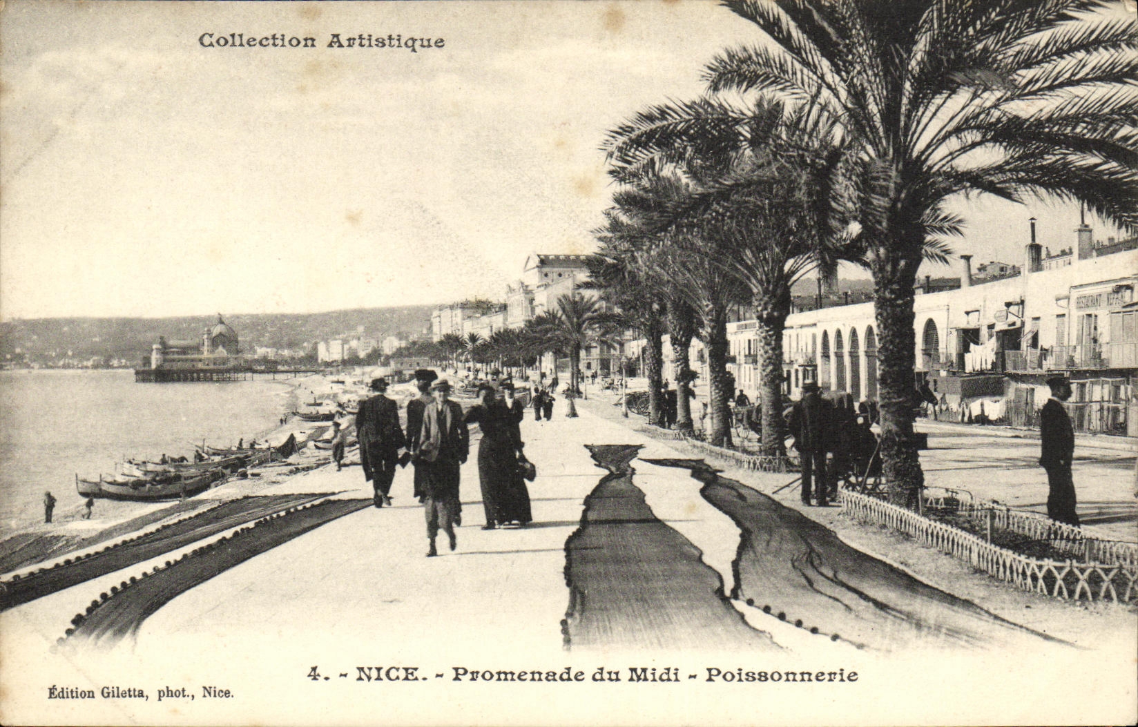 VINTAGE POSTCARD Nice Walk of the Poissonnevie South