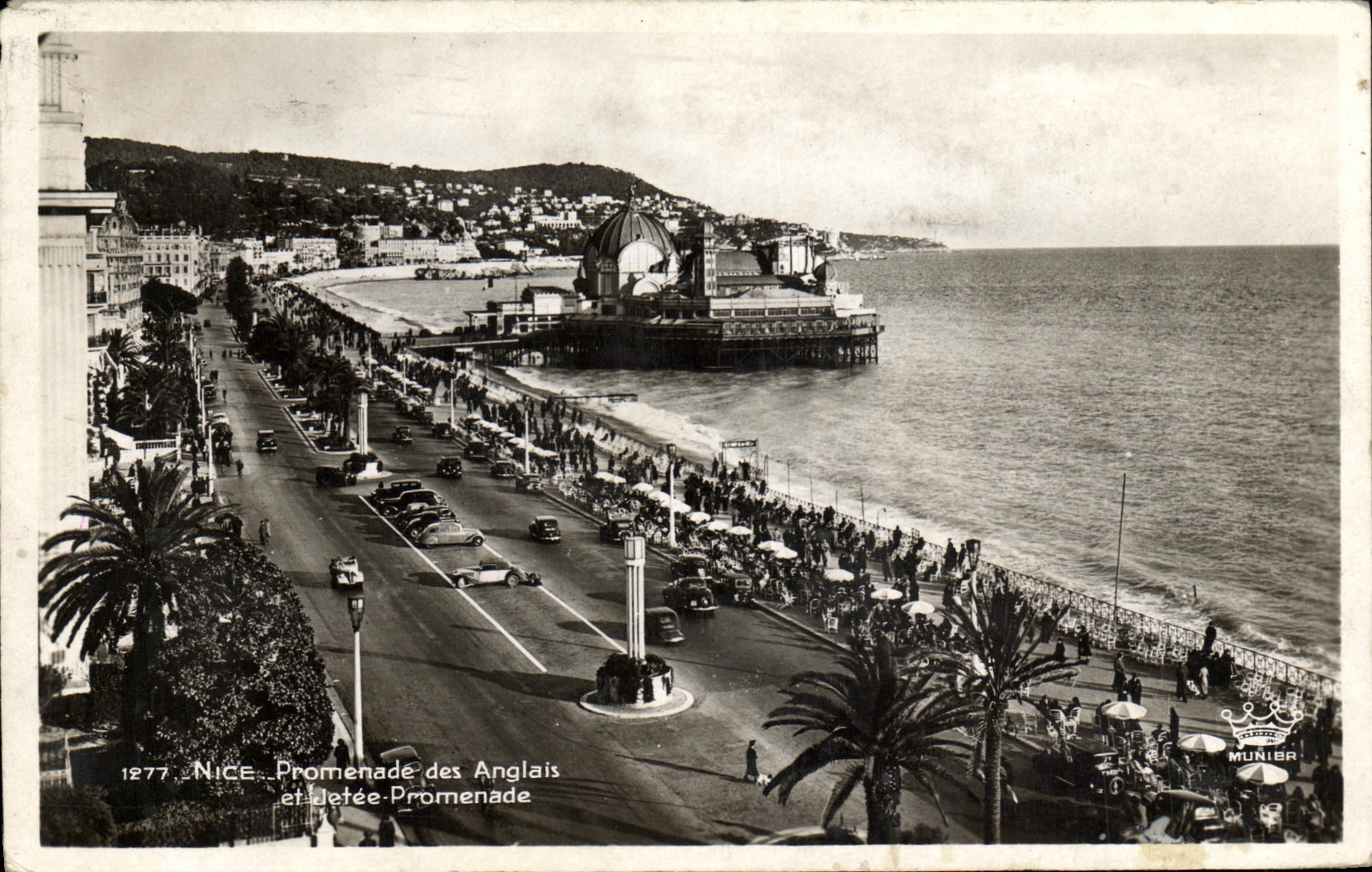 VINTAGE POSTCARD Nice Walk of the English and Promrande Pier