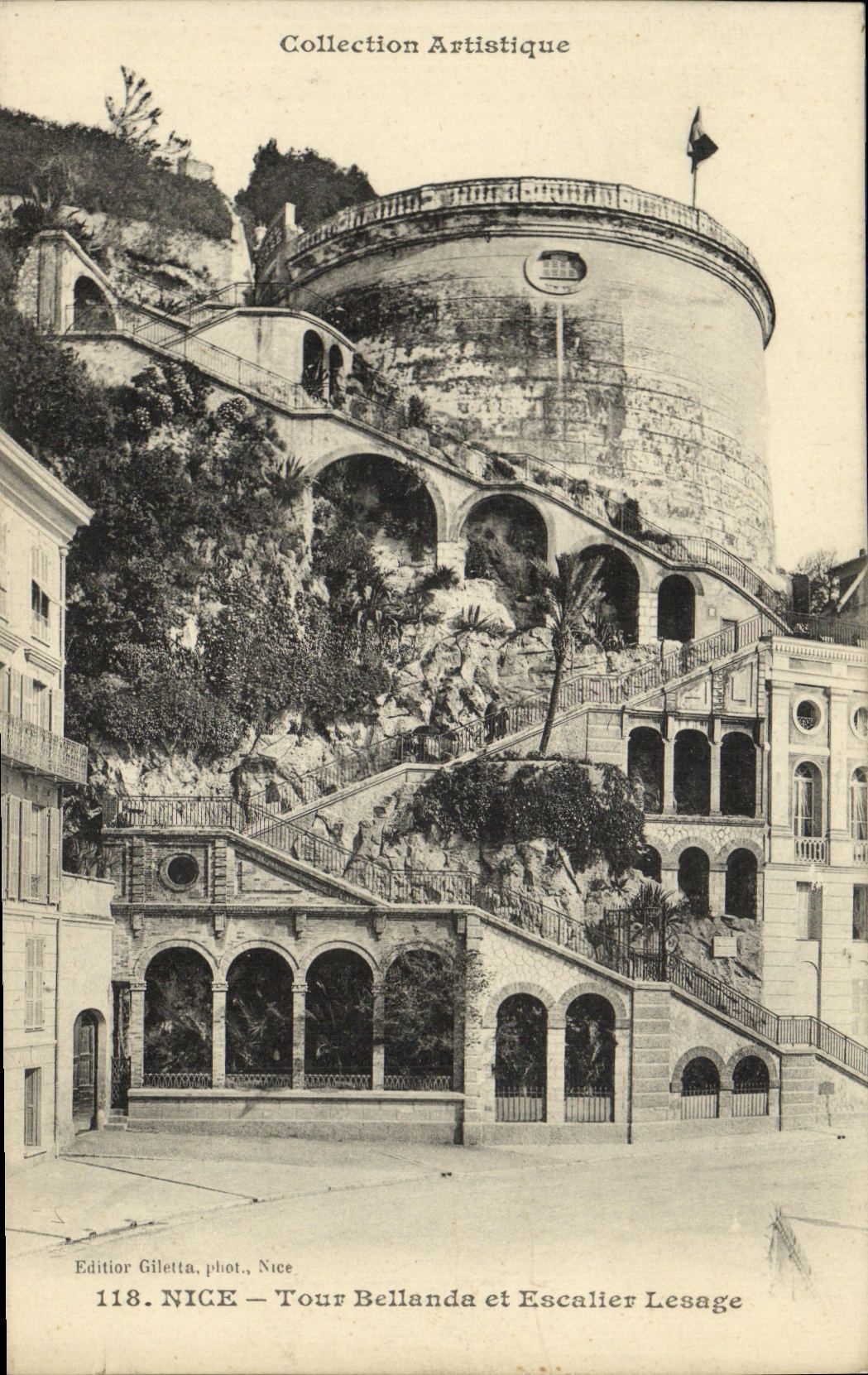 CPA Nice Tour Bellande et Escalier Lesage