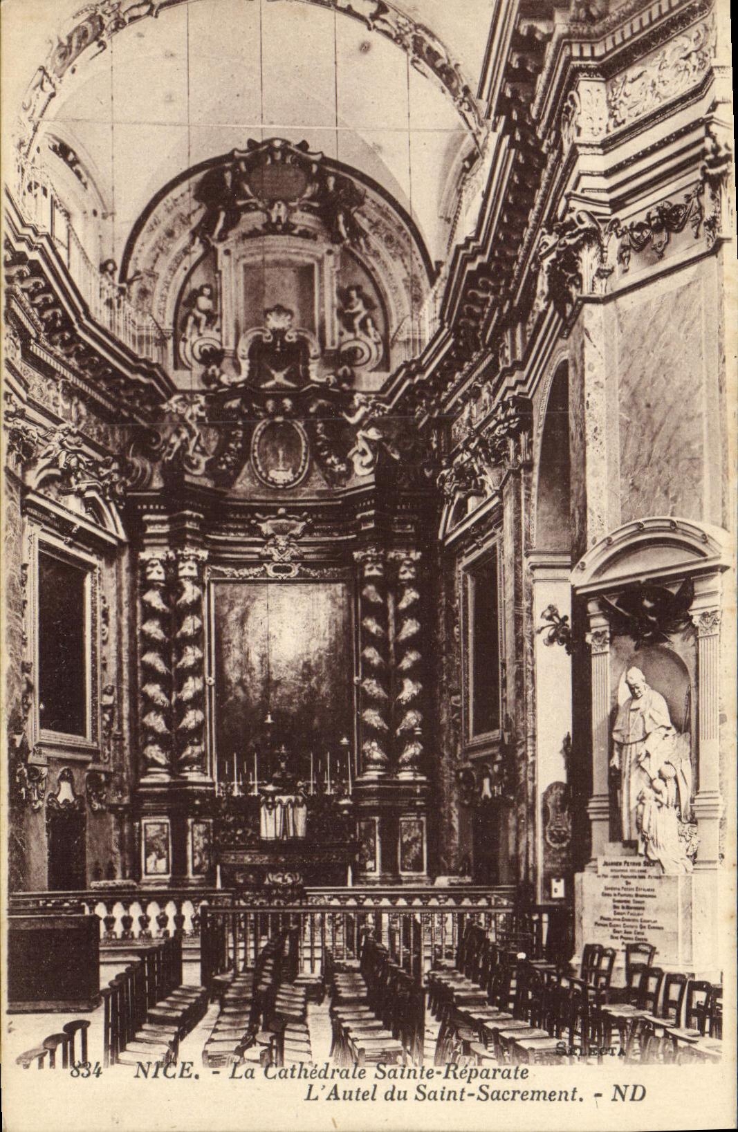 CPA Nice La Cathedrale Saine Reparate L Autel du Saint Sacrement