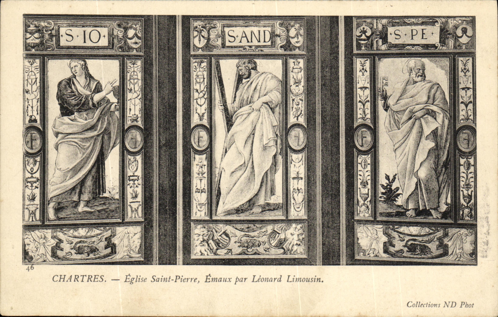 CPA Chartres Eglise Saint Pierre Emaux par Leonard Limousin