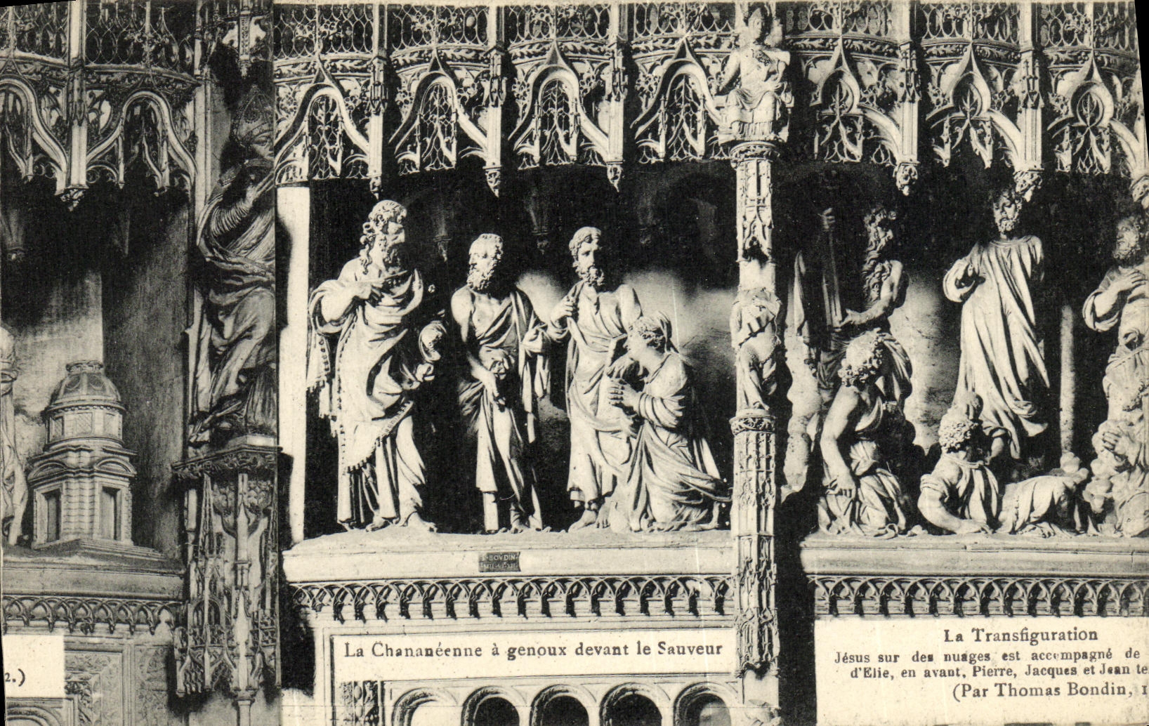 CPA Le Chananeene a genoux devant le Sauveur Chartres